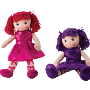 DOLL RAG BALLERINA IN TUTU 46cm ASSTD2