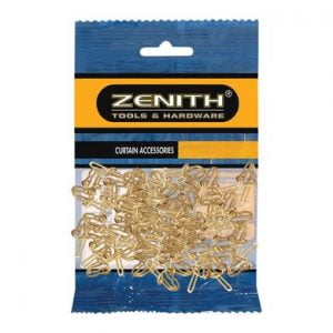 CURTAIN HOOKS BRASSED R7 PACK-50  ZENITH