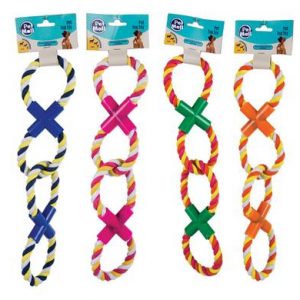 Pet Dog Toy Tug-Rope Double Loop