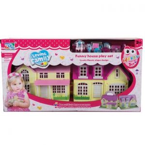 PLAY-SET DOLL HOUSE W/ACC 34x19cm