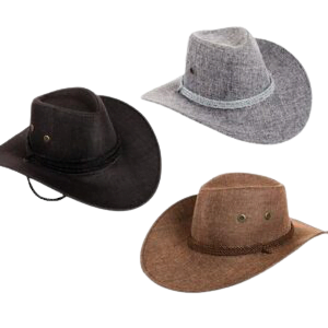 Hat Mens Woven Cowboy Asstd 37Cm - My Shop