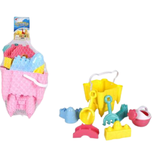 BEACH-SET 17cm BUCKET + 6 ACCESSORIES