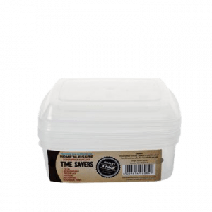 CONTAINER CLEAR 3PCE RECT 750ml