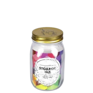 STORAGE-JAR GLS EMBOSSED 7.5x13cm 500ml