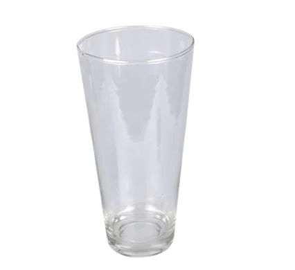 VASE GLASS IRIS 20cm CLEAR