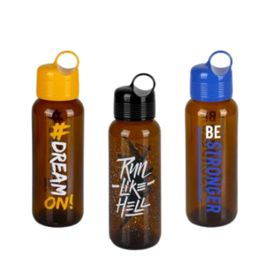 DRINKING-BOTTLE GLS SLOGAN 450ml ASST