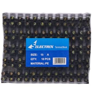 STRIP-CONNECT 15AMP 12-WAY BLACK    BULK
