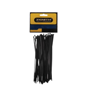 CABLE-TIES 4.8x200mm BLACK 50's   ZENITH