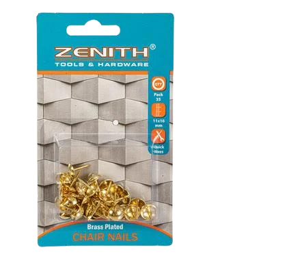 NAILS CHAIR 11x16mm BRASS    35PCE