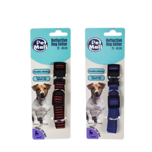 PET DOG-COLLAR REFLECTIVE 25-40cm