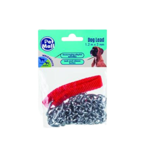 PET DOG-LEAD STEEL+NYLON-HANDLE 3x1200mm