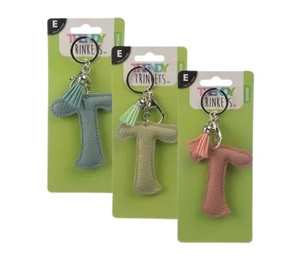KEYCHAIN ALPHA FAUX-LEATHER T
