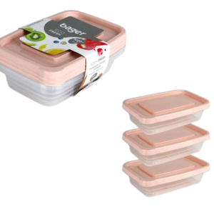 Container Set Eco-Fresh 1,2L Rect 3Pc