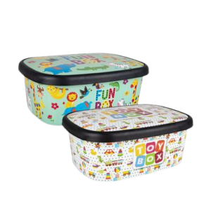 STORAGE BOX DECORATED FLAT 18L