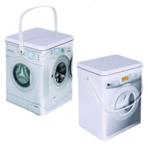 STORAGE TIN WASHING MACHINE 15x15x21cm
