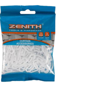 CURTAIN HOOKS ACETYL R6 PACK-100  ZENITH