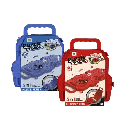 BOYS PLAYSET STORAGE PUZZLE WINDUP CAR
