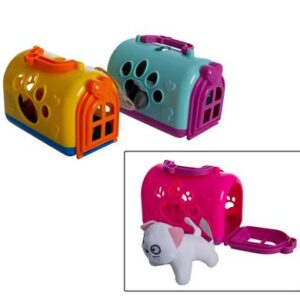 PLAY-SET PET MINI PLUSH IN CARRIER ASTD