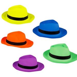 DRESS UP HAT FEDORA PL AST COL