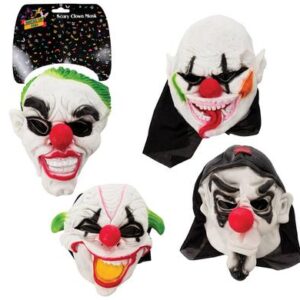 DRESS UP SCARY CLOWN MASK ASSTD