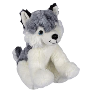 PLUSH DOG HUSKY STANDING LARGE 30cm