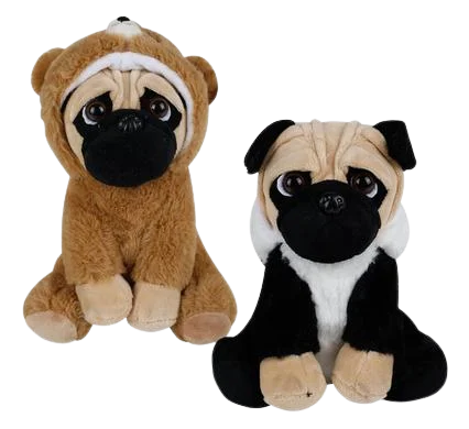 PLUSH DOG WEARING HOODIE ASSORTED 27cm