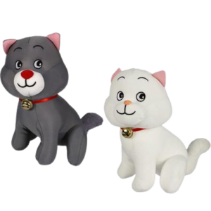 PLUSH BRIGHT CAT W/FOAMBEADS 30cm