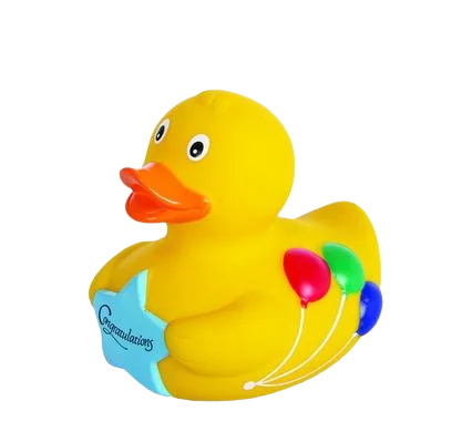 BABY BATH VINYL CONGRATS DUCK 8.2cm