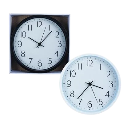 CLOCK WALL PL ROUND 24cm