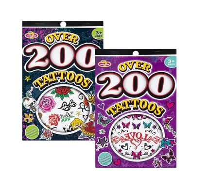 STICKER TATTOO BODY TEMPORARY BOOK 200PC