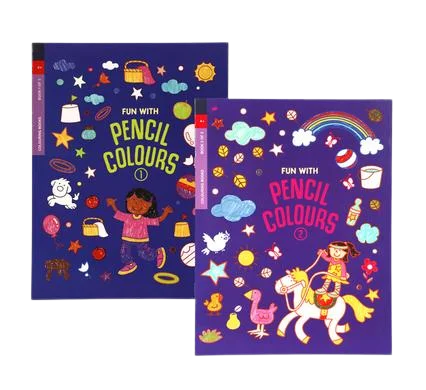 BOOK FUN WITH PENCIL CRAYONS 16P ASSTD