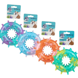 PET DOG TOY RING TPR SPIKED 14cm