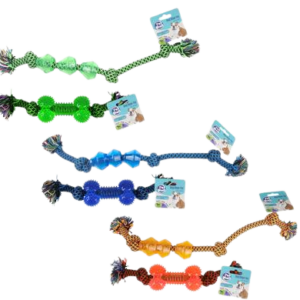 Pet Dog Toy Rope And Tpr Asstd 30-45Cm