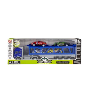 DIE CAST SET TRUCK B/O W/4 RACERS 26cm