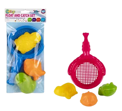 BABY BATH FLOAT & CATCH SCOOP TOYS 4PC