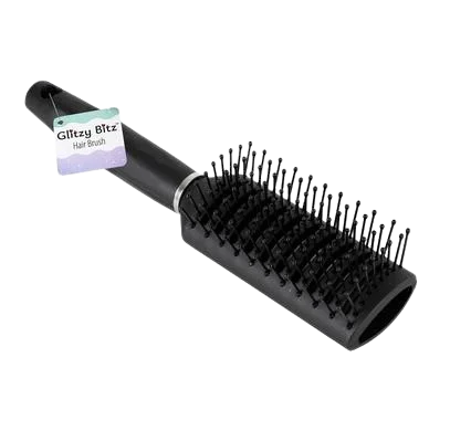 HAIR BRUSH BLACK VENT WIDE 22cm