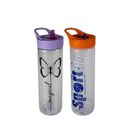 WATER BOTTLE 730ml W/STRAW