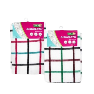 DISH CLOTH COTTON TERRY CHECK 45x70cm