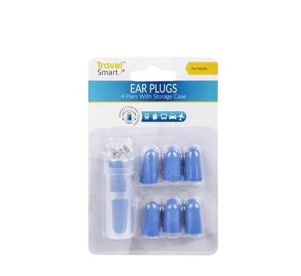 TRAVEL EAR PLUGS SET-4 W/PLASTIC CASE