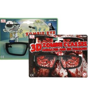 DRESS UP GOREY ZOMBIE GLASSES ASSTD