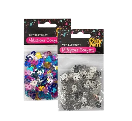 PARTY CONFETTI MILESTONE 40 15g
