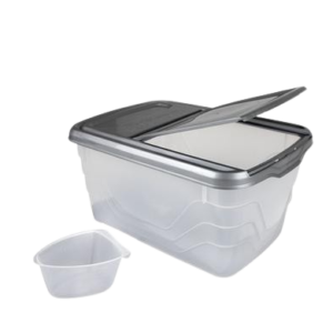 STORAGE CONTAINER FLIP LID 10L SILVER