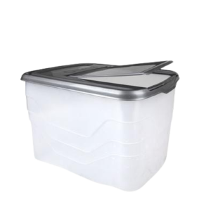 STORAGE CONTAINER FLIP LID 40L SILVER